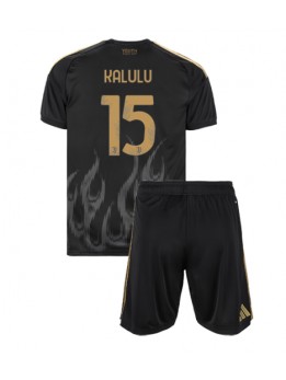 Juventus Pierre Kalulu #15 Replika Tredje Kläder Barn 2026-27 Kortärmad (+ byxor)